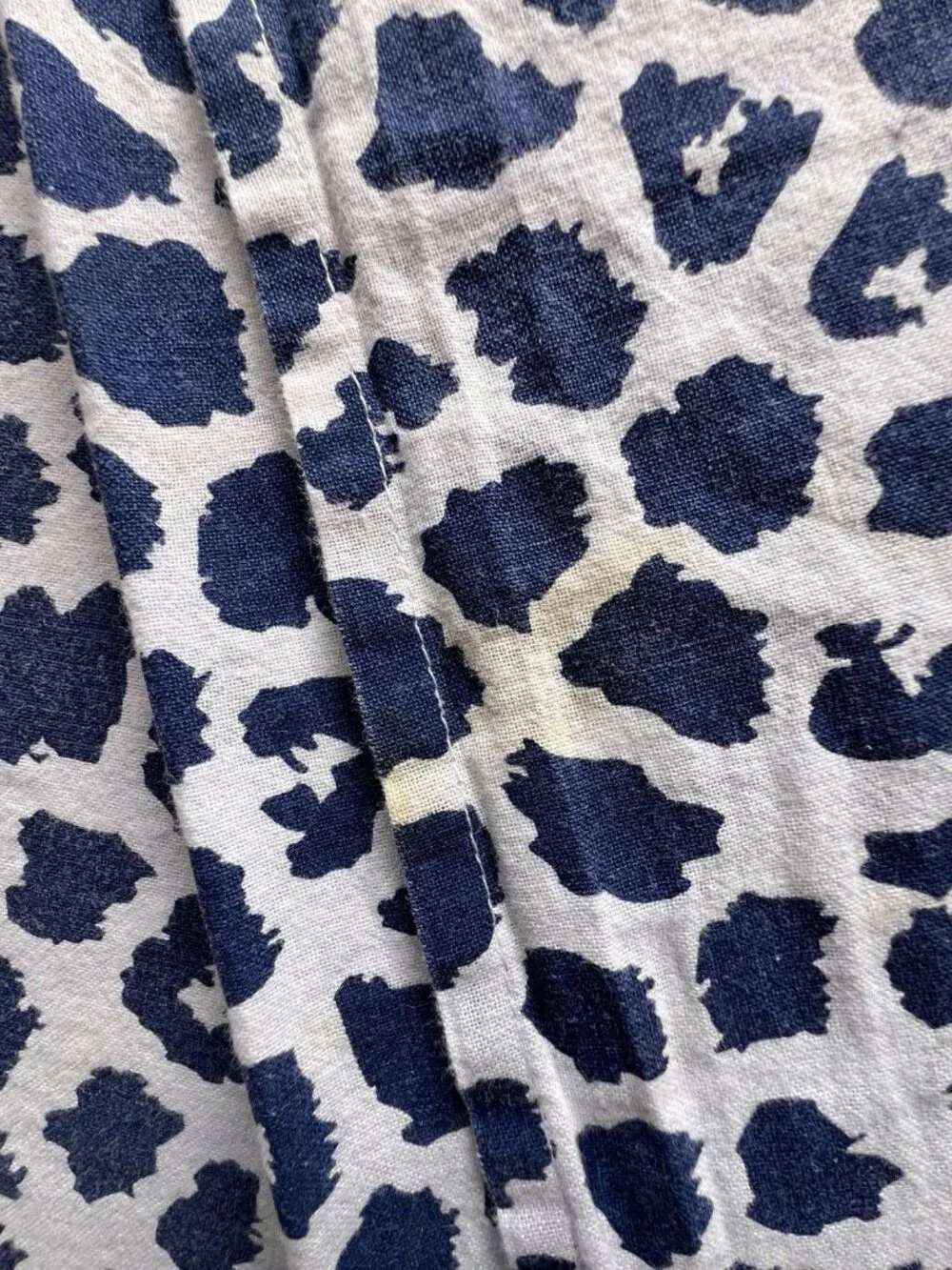PR Ikea KVASTFIBBLA Pillowcases BLUE Wht Animal Print Leopard Cheetah STD Cotton